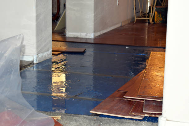 Professional Storm Water Damage Restoration technician working in Plymouth, CA